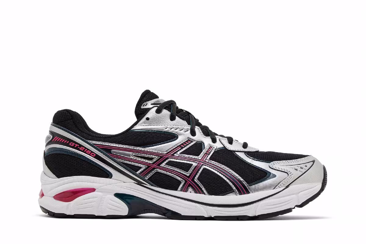 ASICS GT 2160 Black Silver Pink, view 2