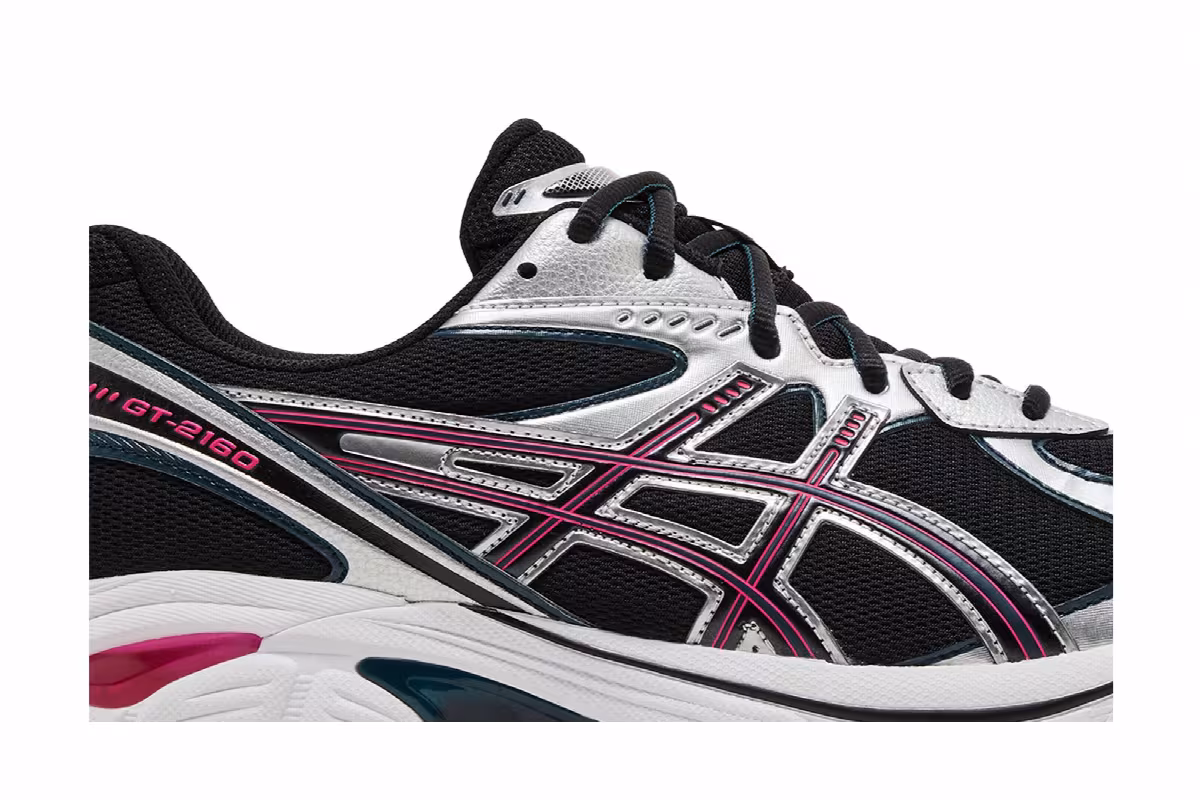 ASICS GT 2160 Black Silver Pink, view 3