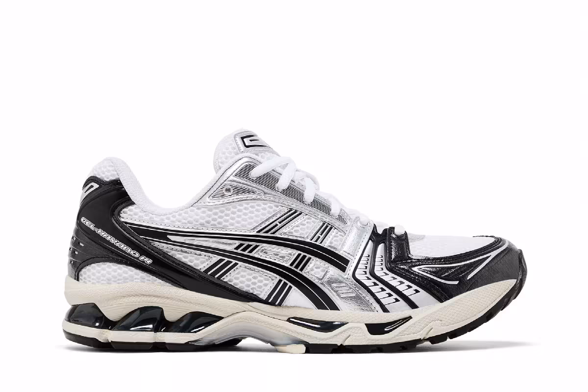 ASICS Gel Kayano 14 White Silver Black, view 2