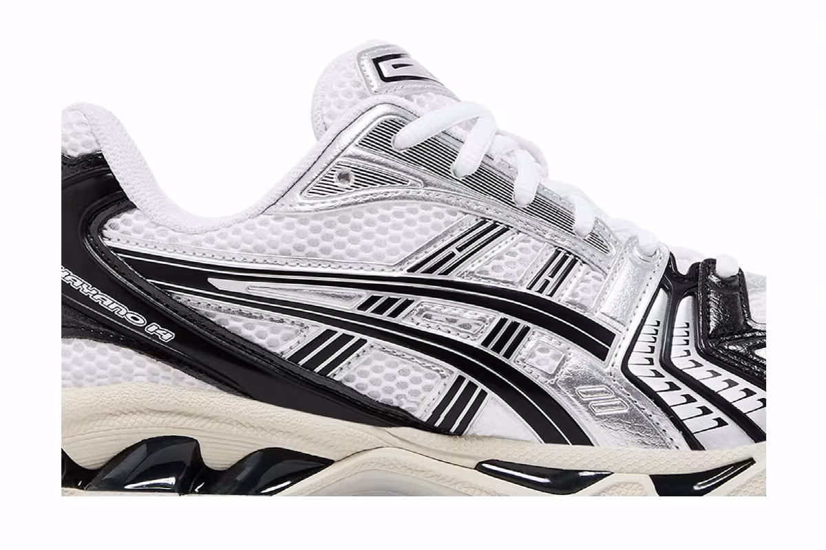 ASICS Gel Kayano 14 White Silver Black, view 3