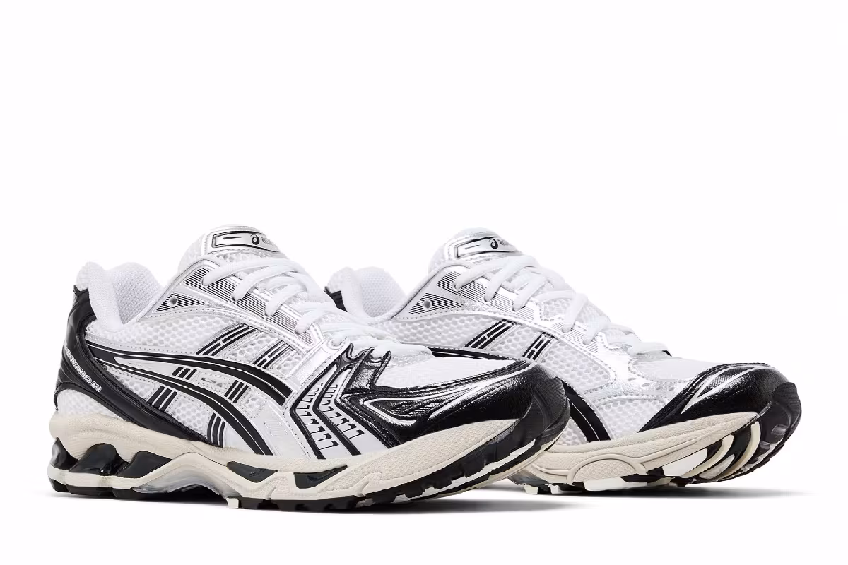 ASICS Gel Kayano 14 White Silver Black, view 9