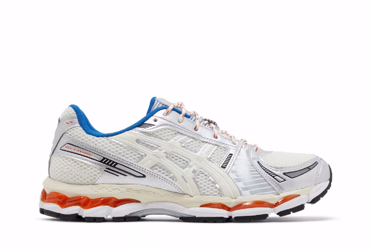 Ronnie Fieg x ASICS Gel Kayano 12.1 Cream Blue Orange, view 2