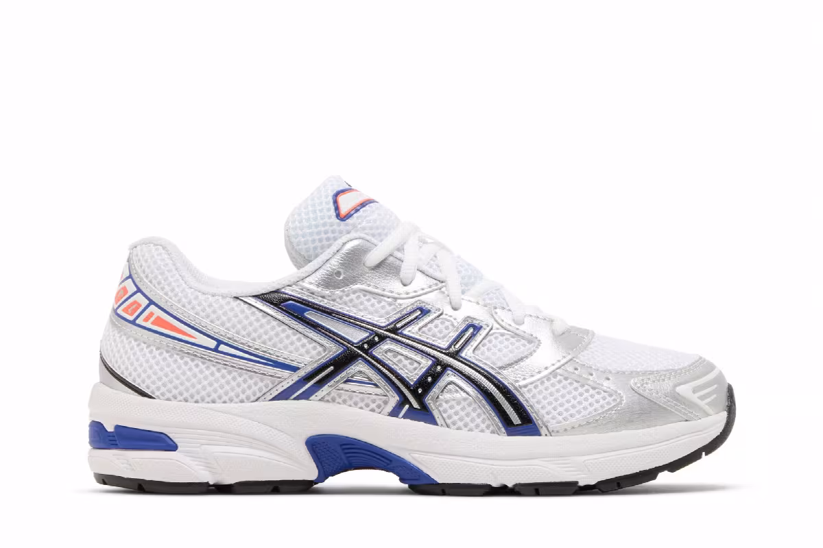 ASICS Gel 1130 GS White Prussian Blue, view 2