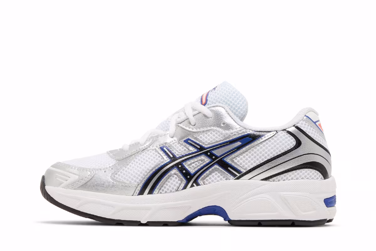 ASICS Gel 1130 GS White Prussian Blue, view 4