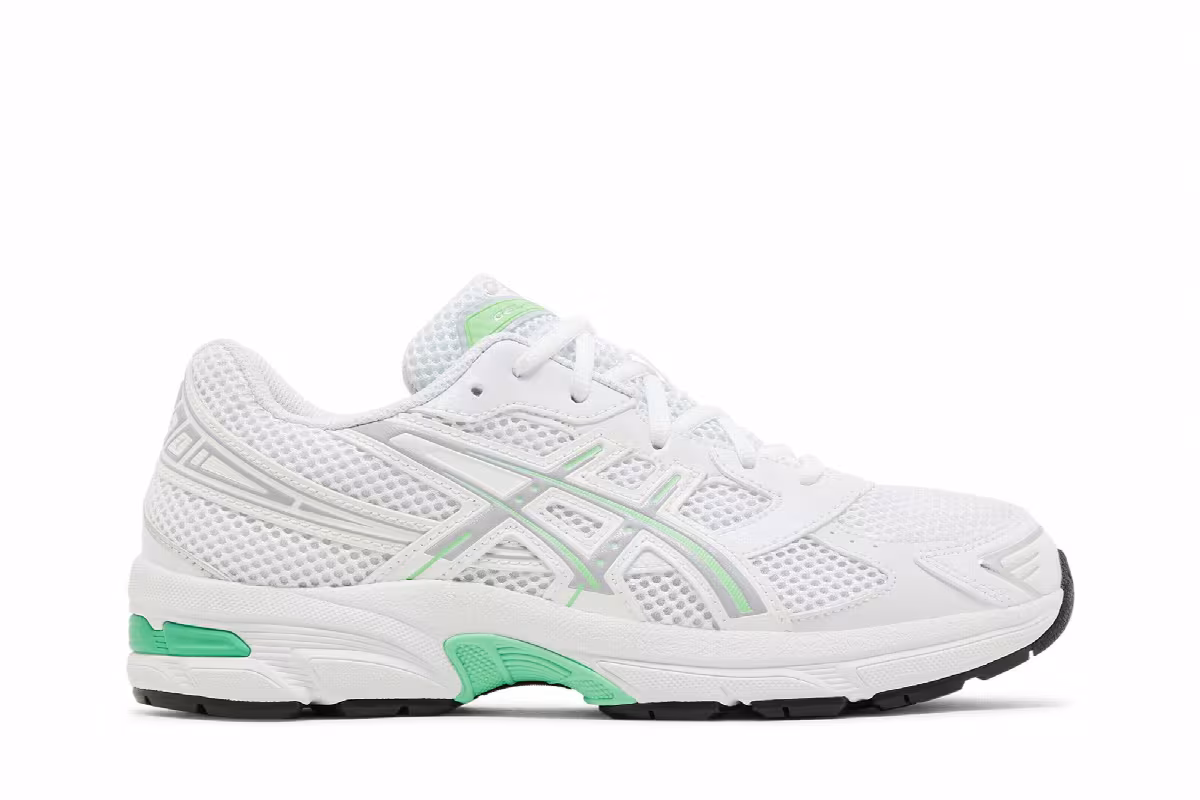 ASICS Gel 1130 GS White Piedmont Grey Green, view 2