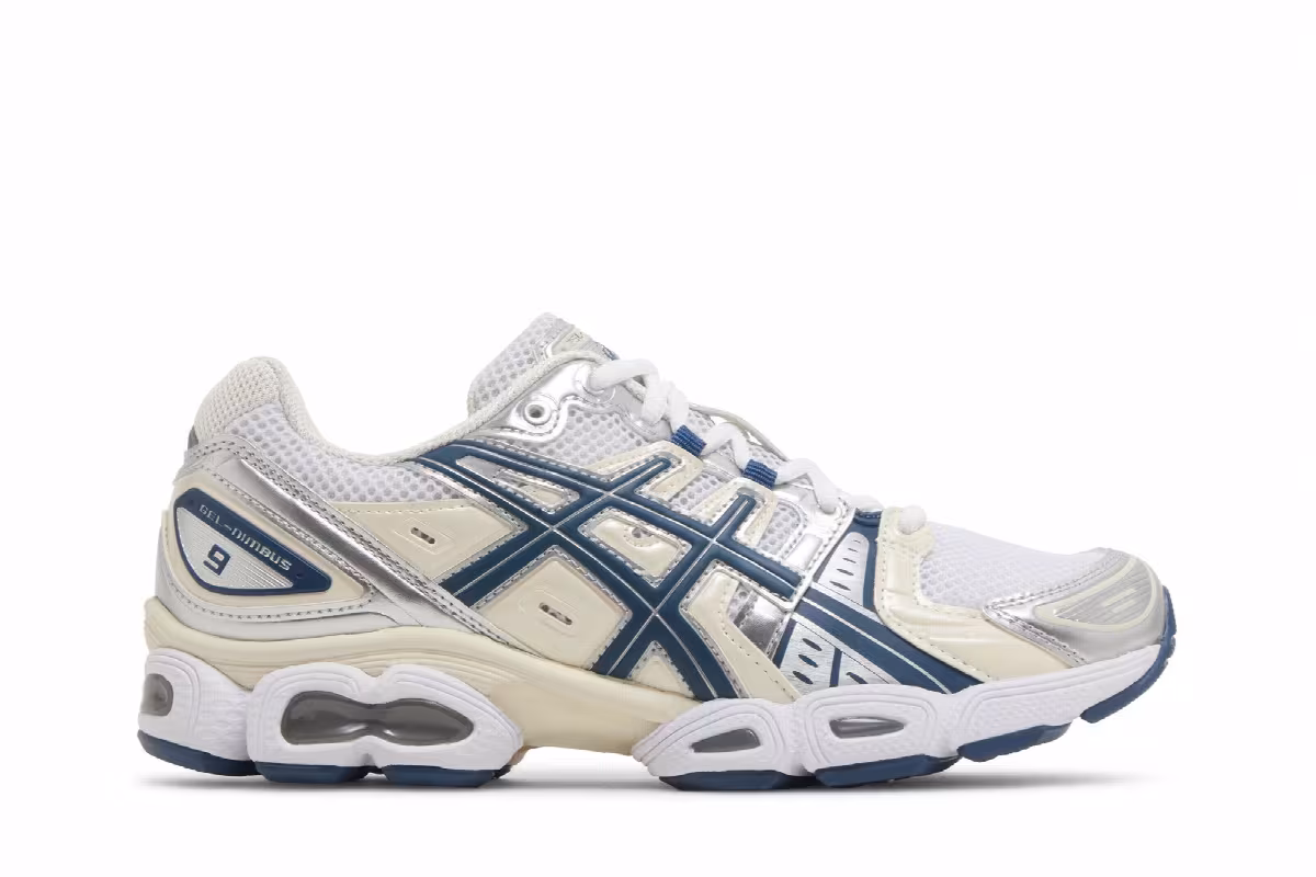 ASICS Women's Gel Nimbus 9 White Light Indigo, view 2