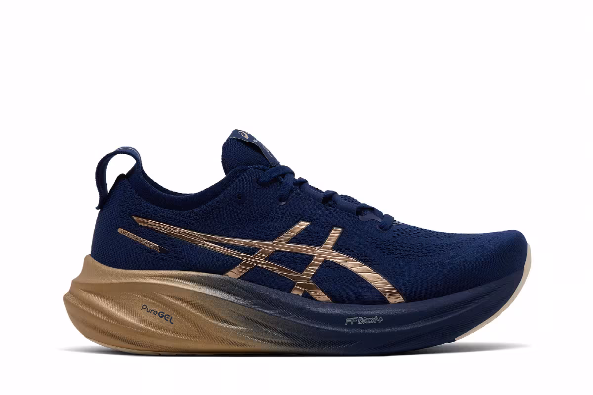 ASICS Gel Nimbus 26 Platinum Blue Expanse Champagne, view 2