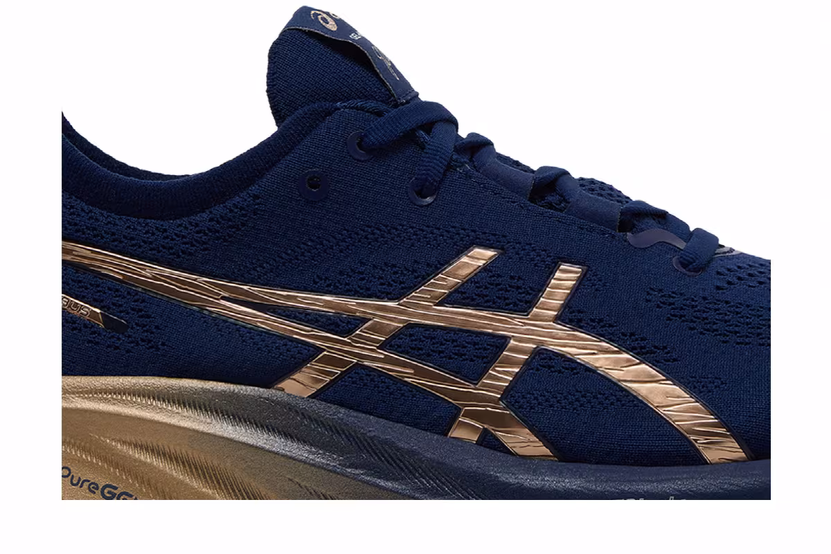 ASICS Gel Nimbus 26 Platinum Blue Expanse Champagne, view 3