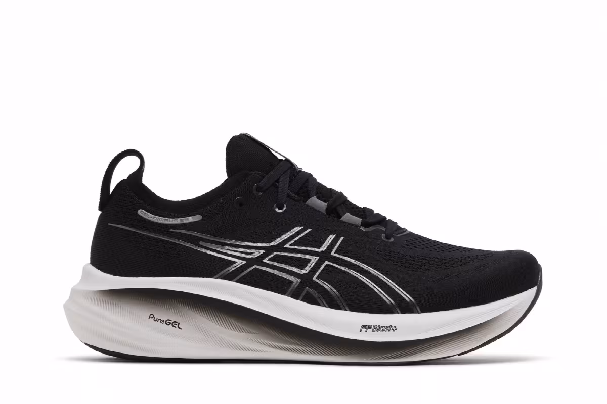 ASICS Gel Nimbus 26 4E Wide Black Graphite Grey, view 2