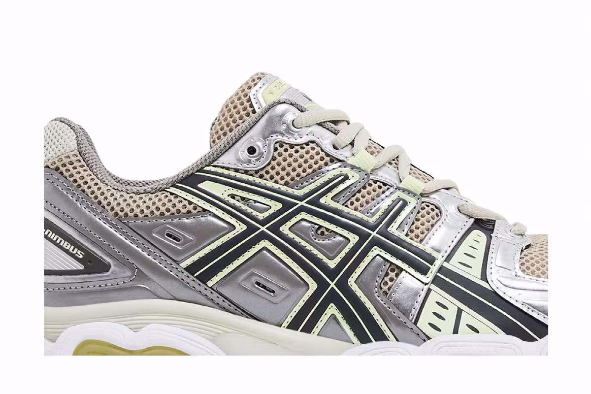 ASICS Women's Gel Nimbus 9 Feather Grey Green, view 3