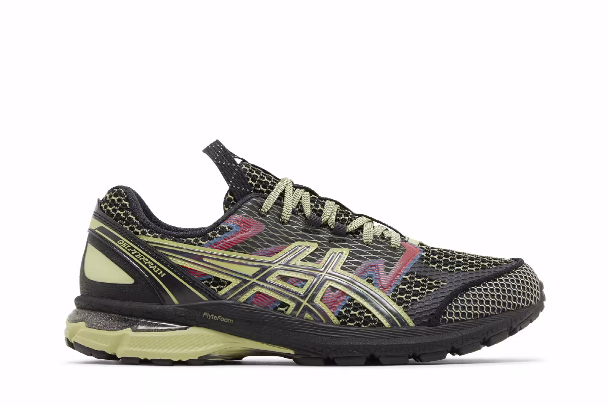 Kiko Kostadinov x ASICS US4-S Gel Terrain Black Neon Lime, view 2