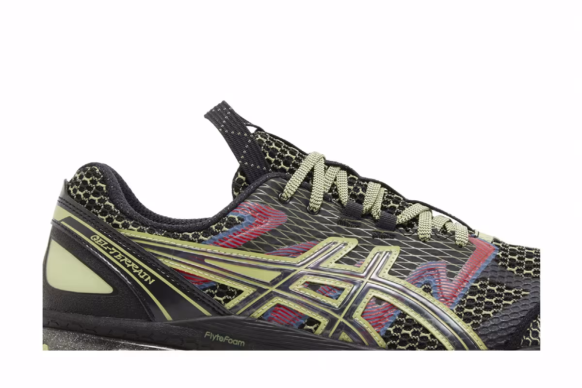Kiko Kostadinov x ASICS US4-S Gel Terrain Black Neon Lime, view 3
