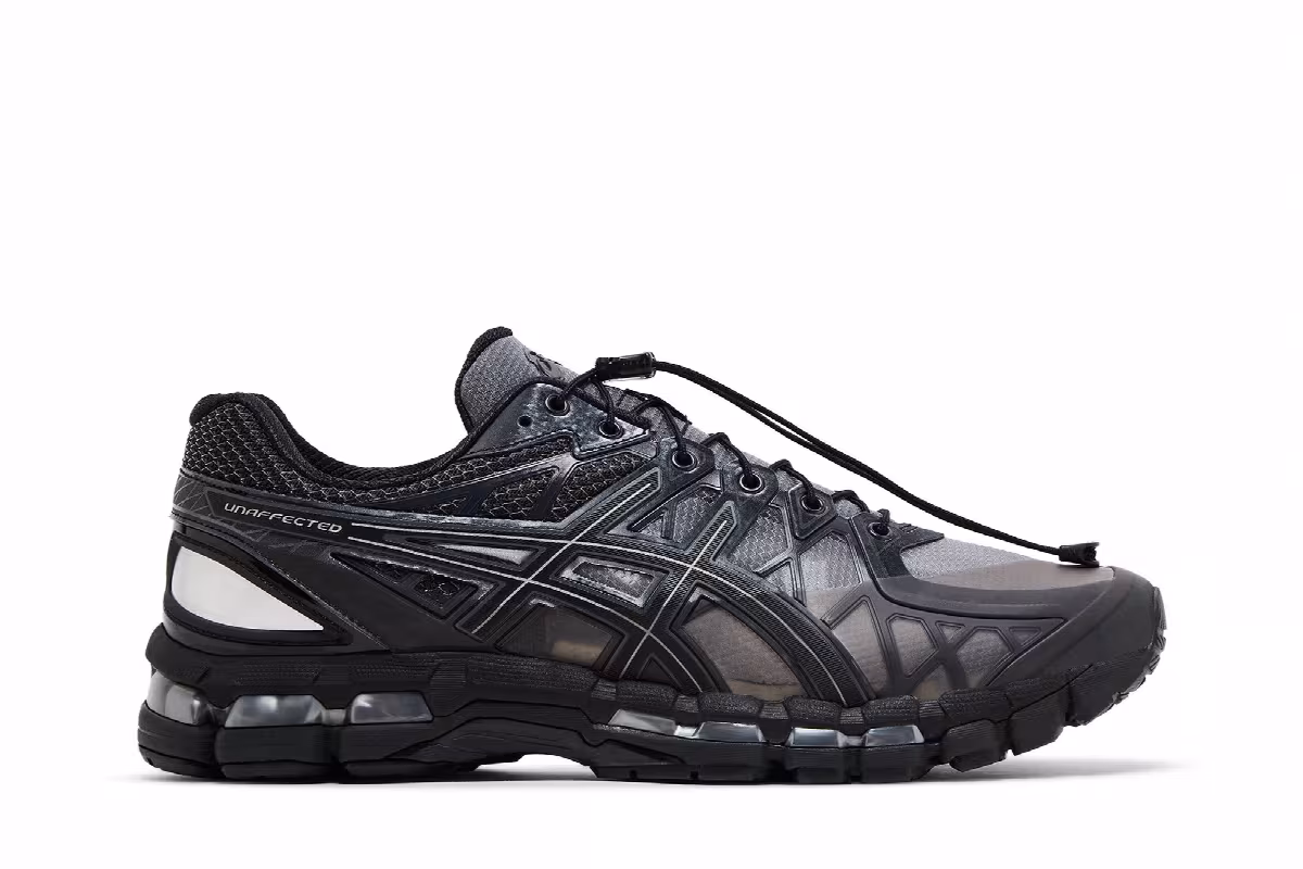 UNAFFECTED x ASICS Gel Kayano 20 Obsidian Grey, view 2