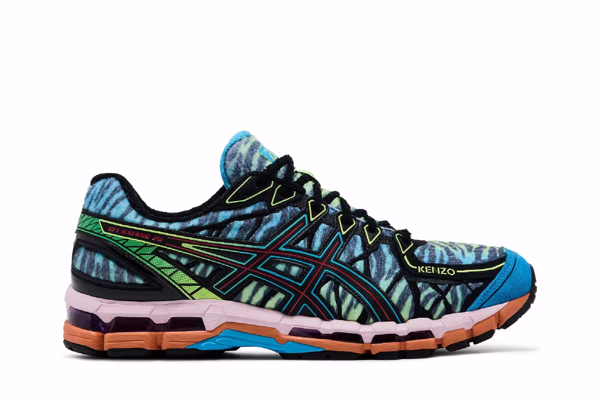 Kenzo x ASICS Gel Kayano 20 Cyan Zebra, view 2