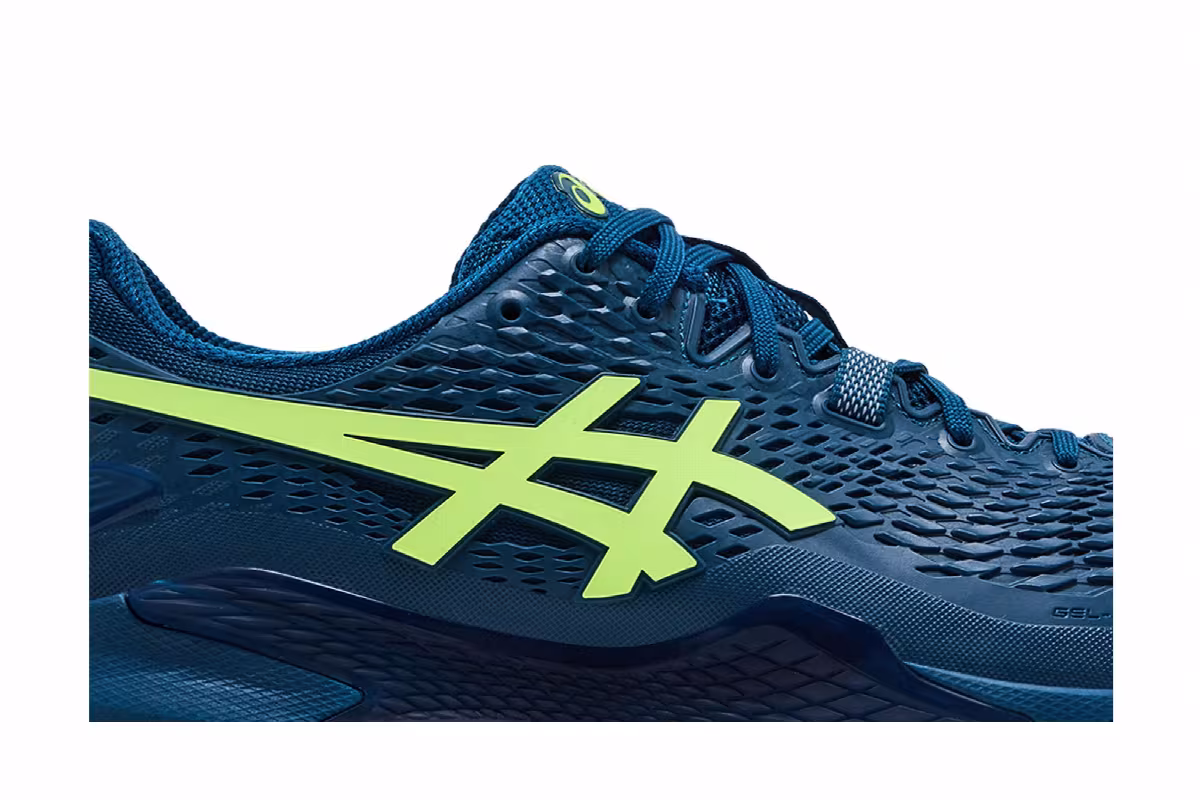 ASICS Gel Resolution 9 Mako Blue Safety Yellow, view 3