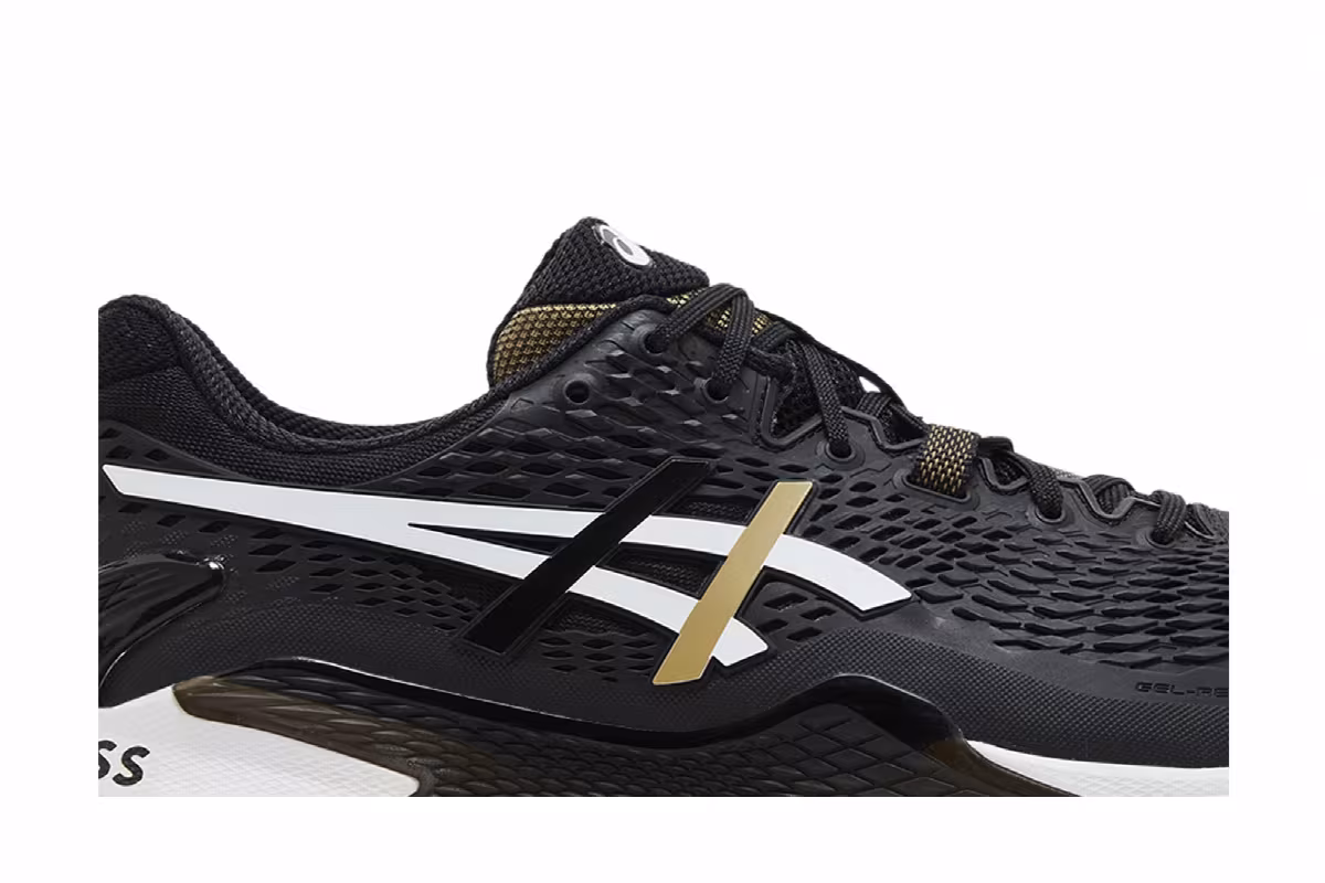 BOSS x Matteo Berrettini x ASICS Gel Resolution 9 Clay Black Camel, view 3