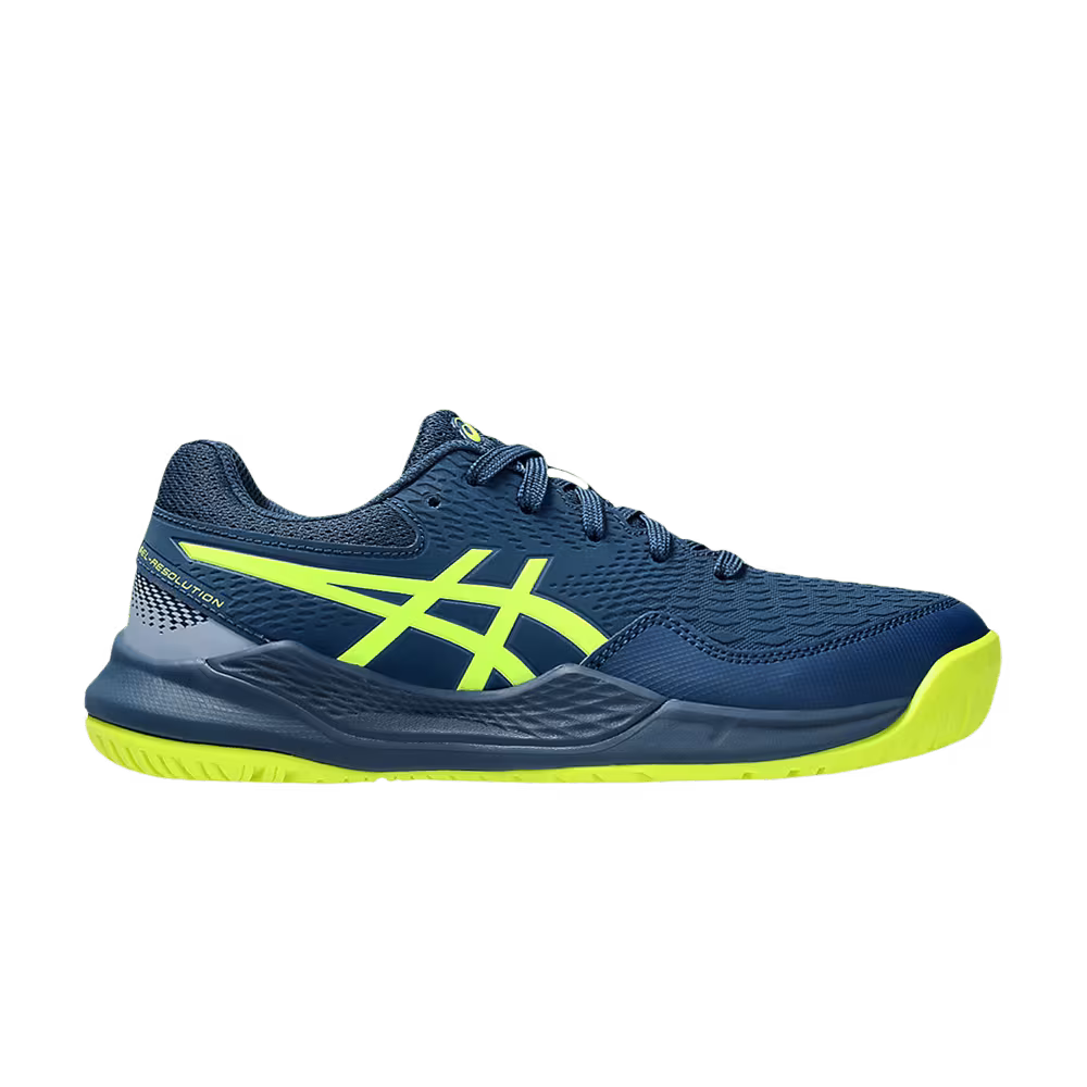 Asics Gel Resolution 9 GS Mako Blue Safety Yellow