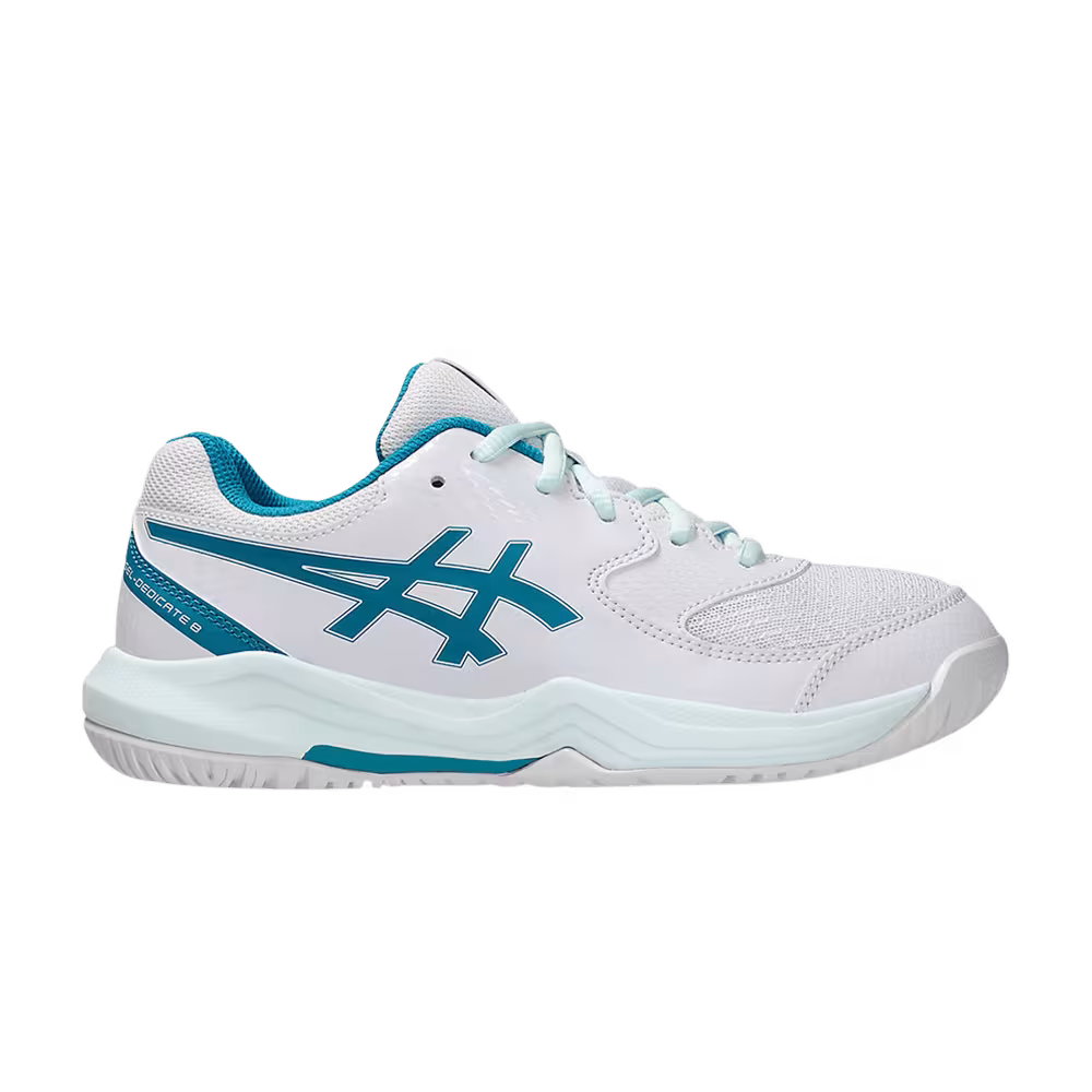 Asics Gel Dedicate 8 GS White Teal Blue