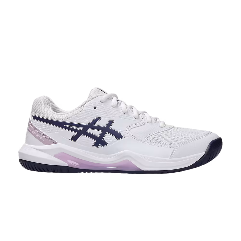 ASICS Women's Gel Dedicate 8 Wide White Indigo Fog