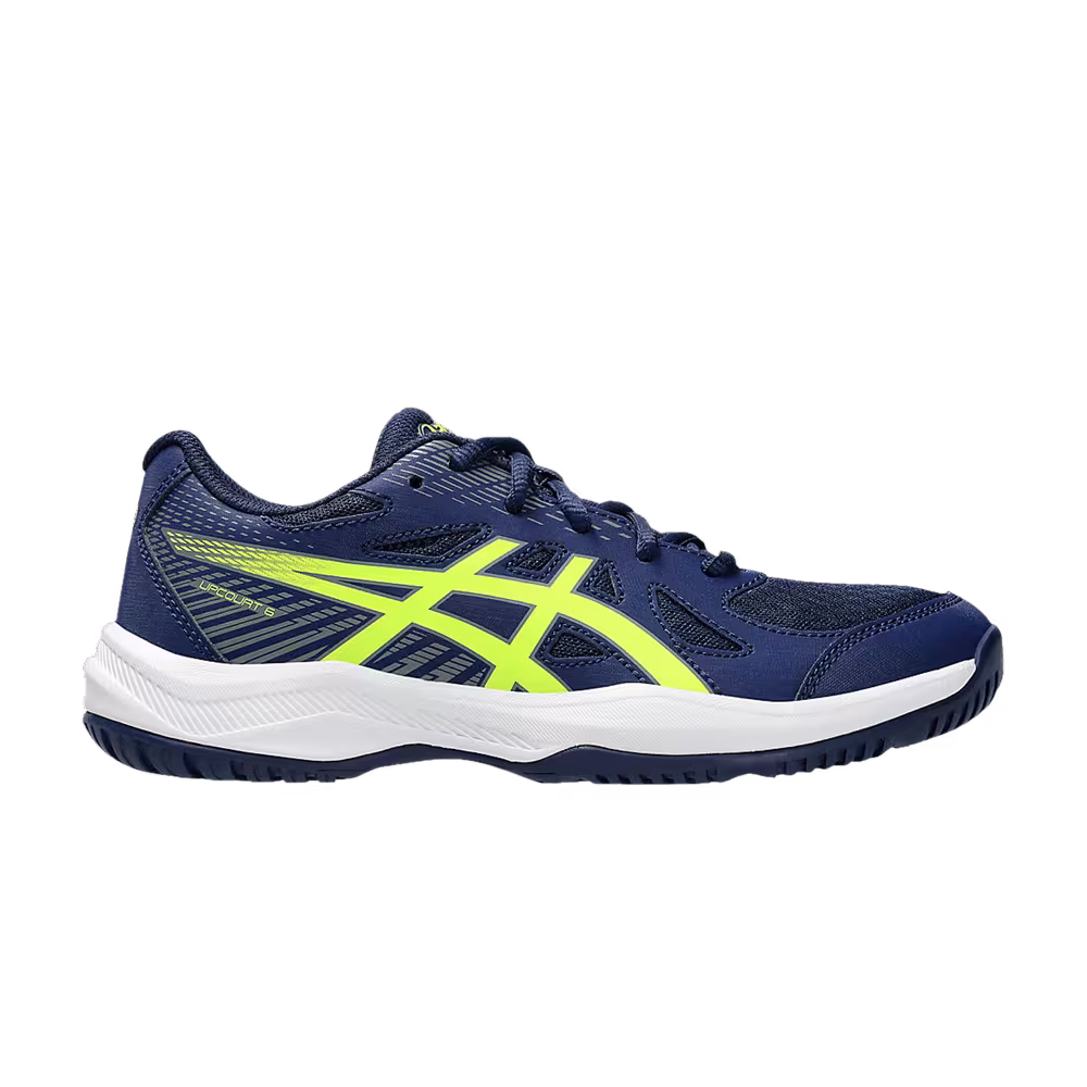 Asics Upcourt 6 GS Blue Expanse Safety Yellow