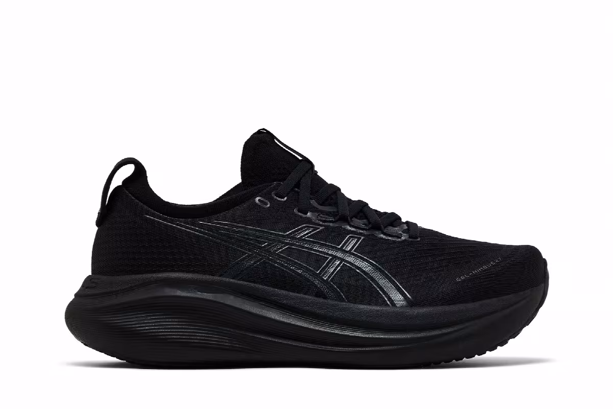 ASICS Women's Gel Nimbus 27 Black Graphite Grey, view 2