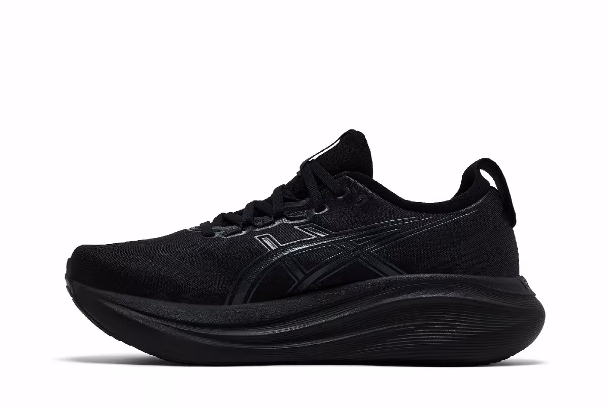 ASICS Women's Gel Nimbus 27 Black Graphite Grey, view 4