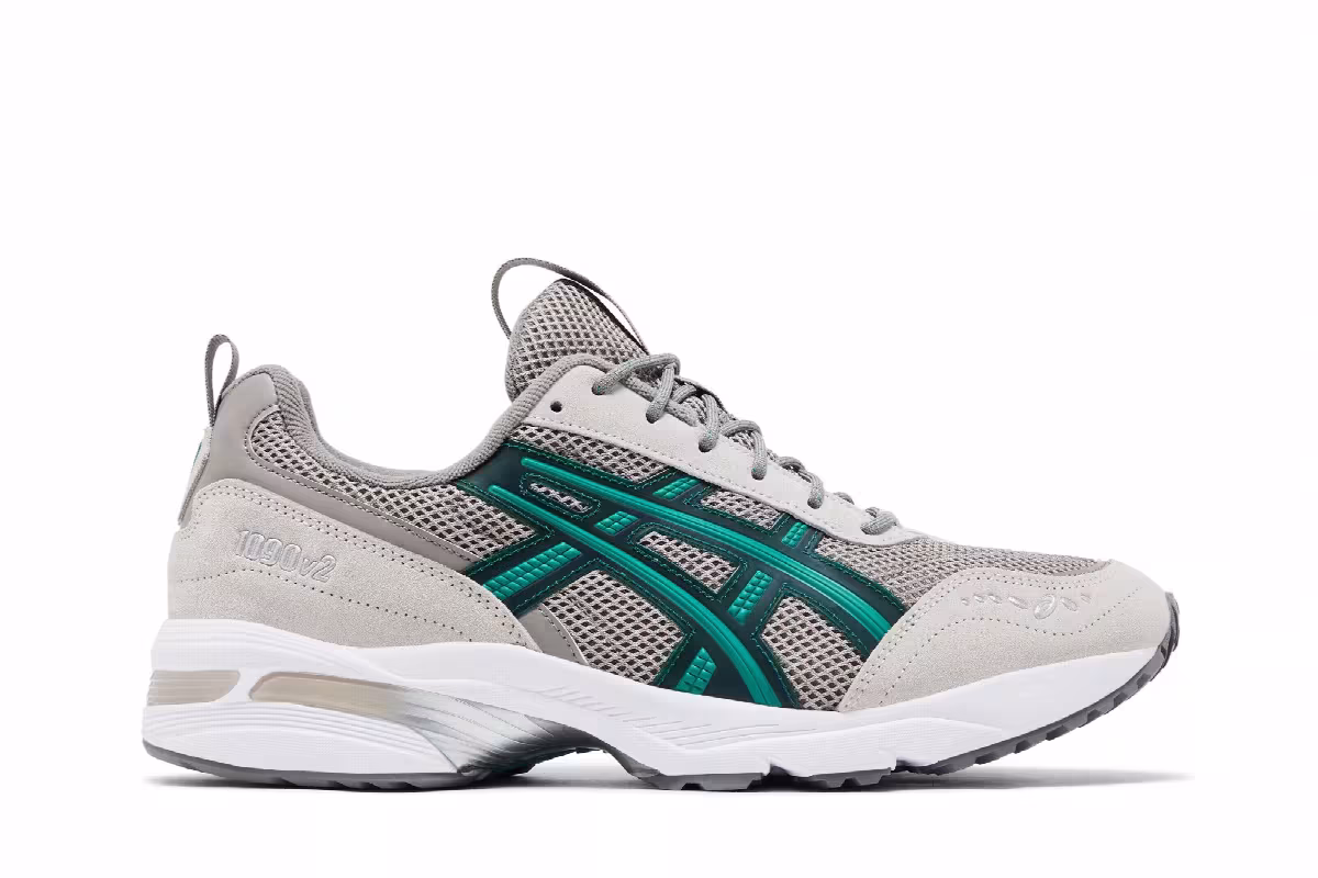 ASICS Gel 1090V2 Steeple Grey Jasper Green, view 2