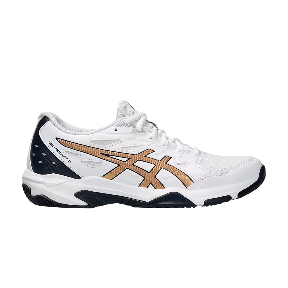 Asics Women's Gel Rocket 11 White Pure Gold