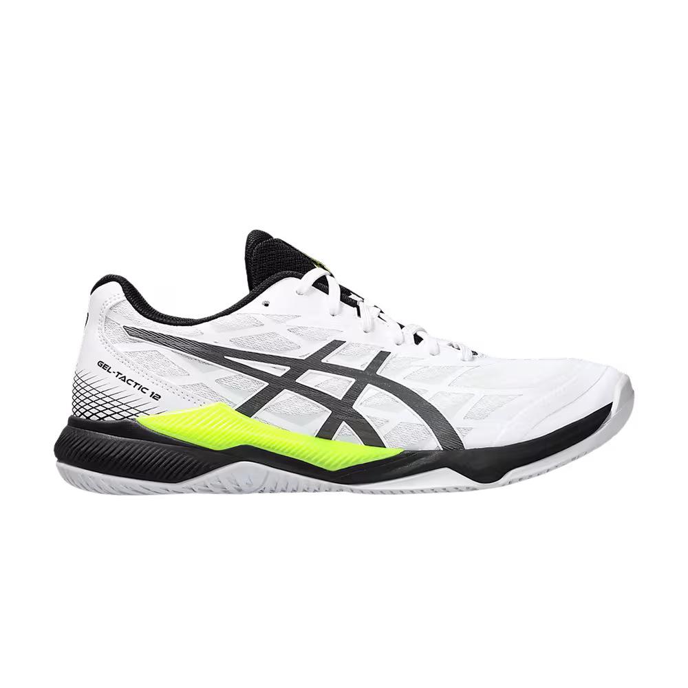 Asics Gel Tactic 12 2E Wide White Gunmetal Volt