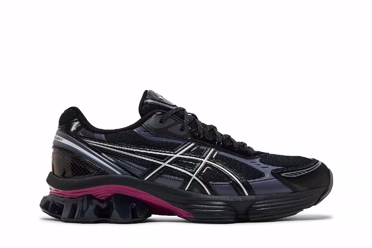 ASICS Gel Kinetic Fluent Black Pink, view 2