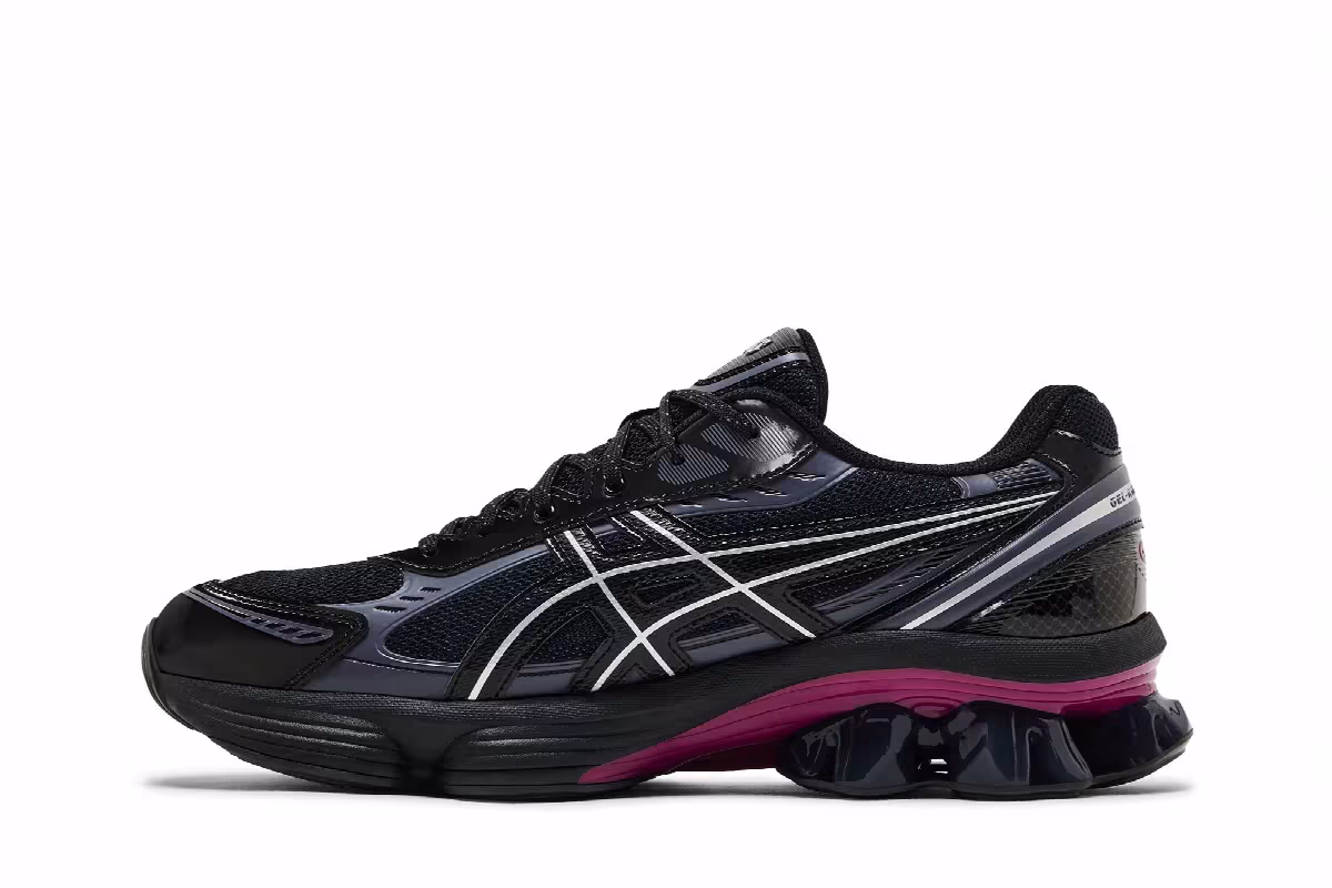 ASICS Gel Kinetic Fluent Black Pink, view 4
