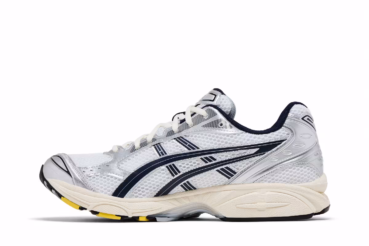 JJJJound x ASICS Gel Kayano 14 White Midnight Navy, view 4
