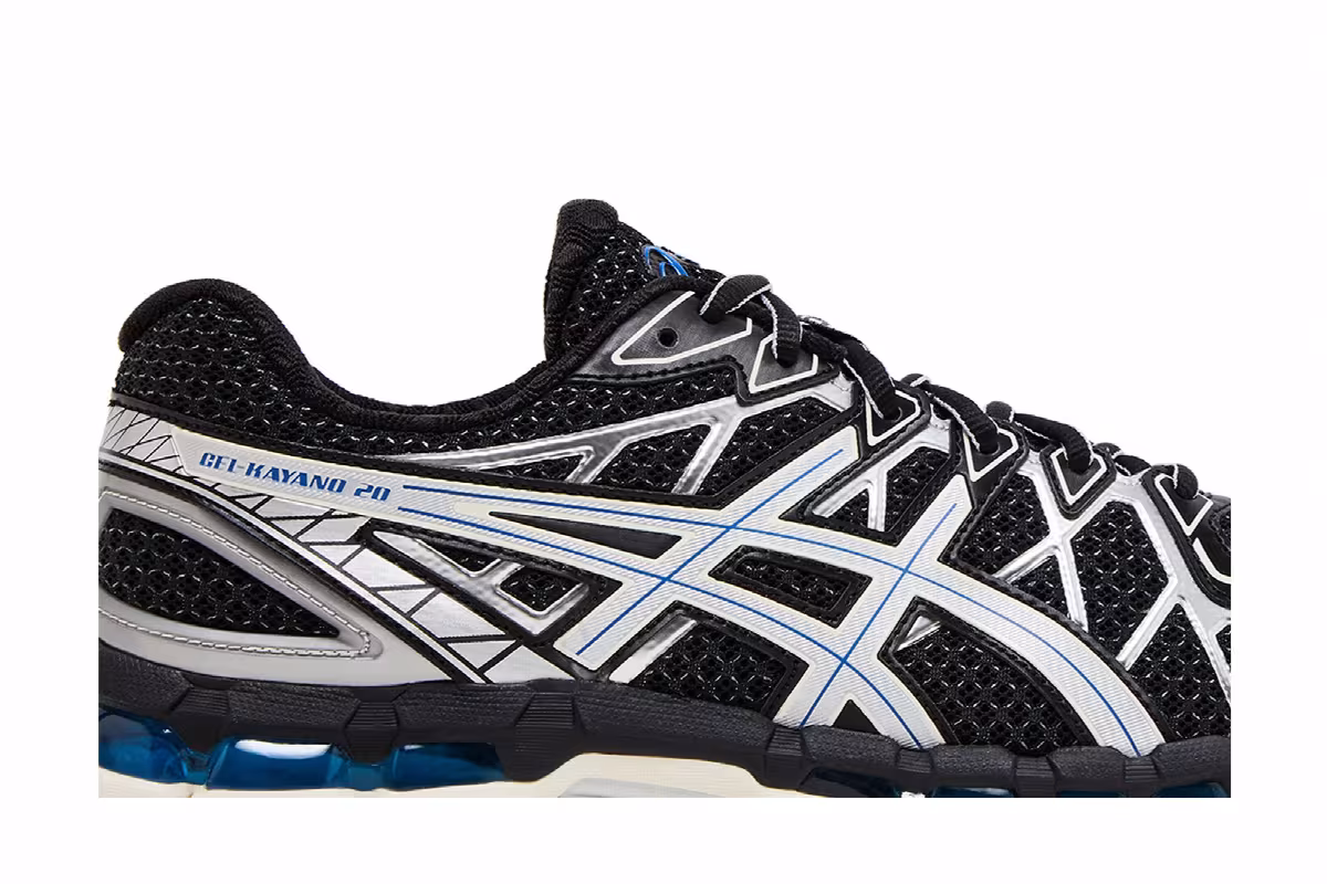 ASICS Gel Kayano 20 Black Silver Blue, view 3