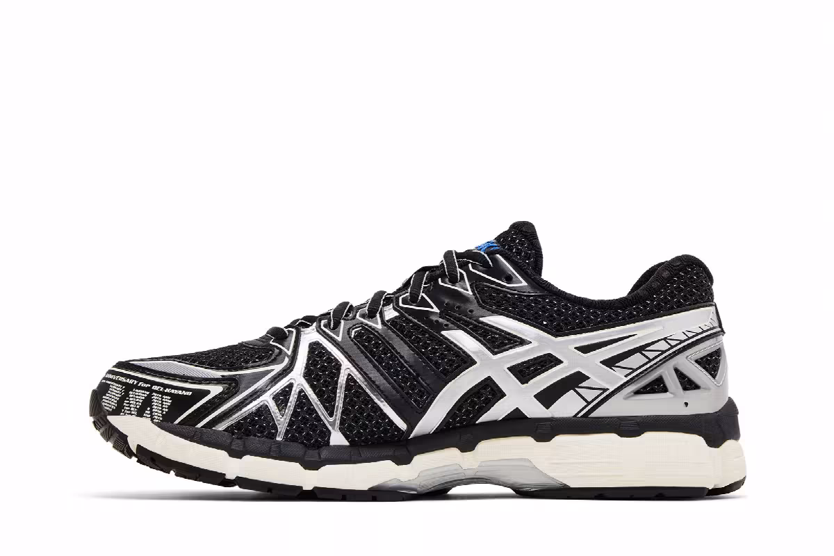 ASICS Gel Kayano 20 Black Silver Blue, view 4