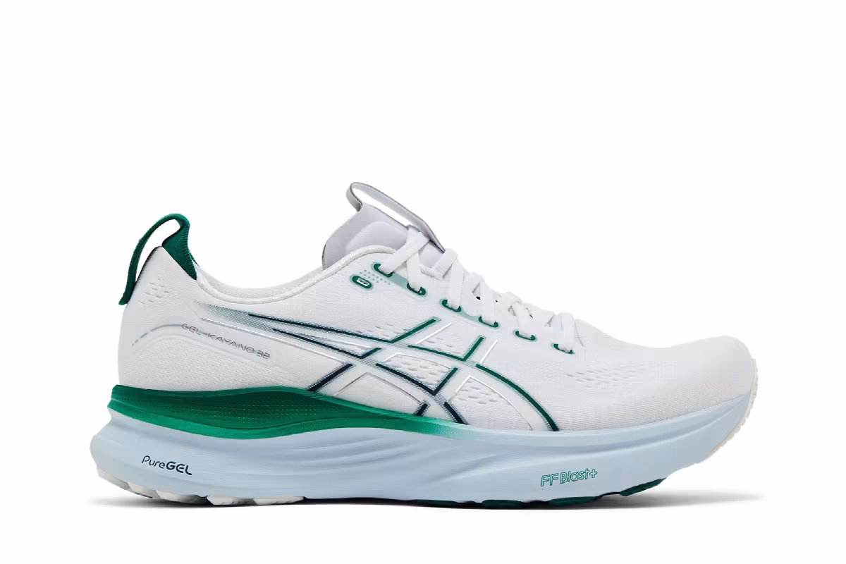 ASICS Gel Kayano 32 White Jasper Green, view 2