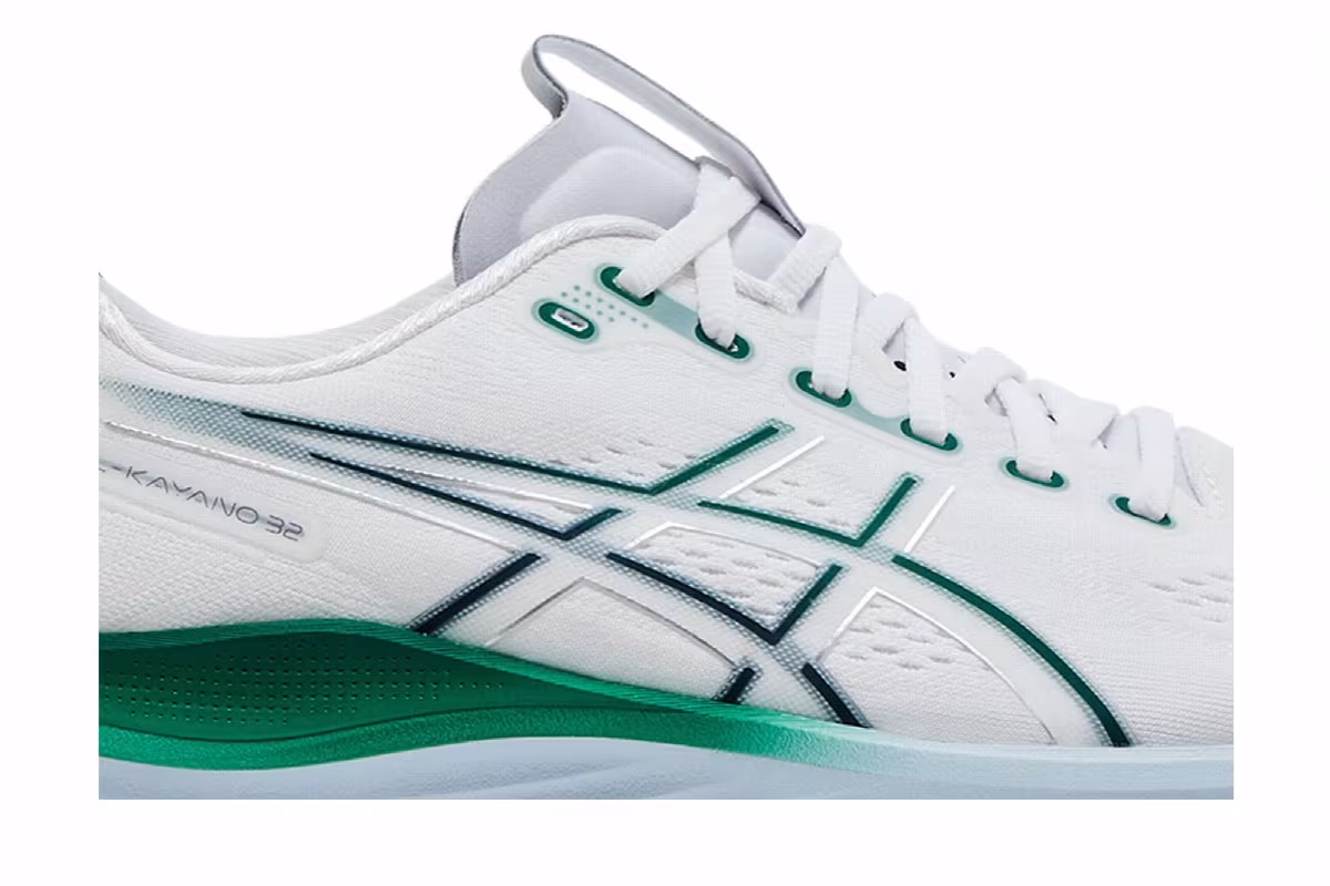 ASICS Gel Kayano 32 White Jasper Green, view 3