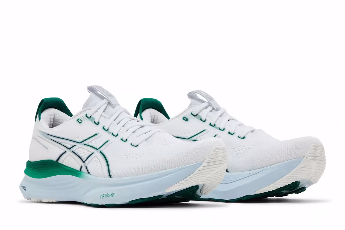 ASICS Gel Kayano 32 White Jasper Green, view 9
