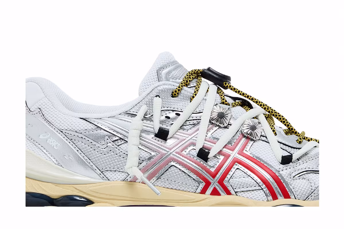TOGA x ASICS Gel Cumulus 16 TG White Red Pure Silver, view 3