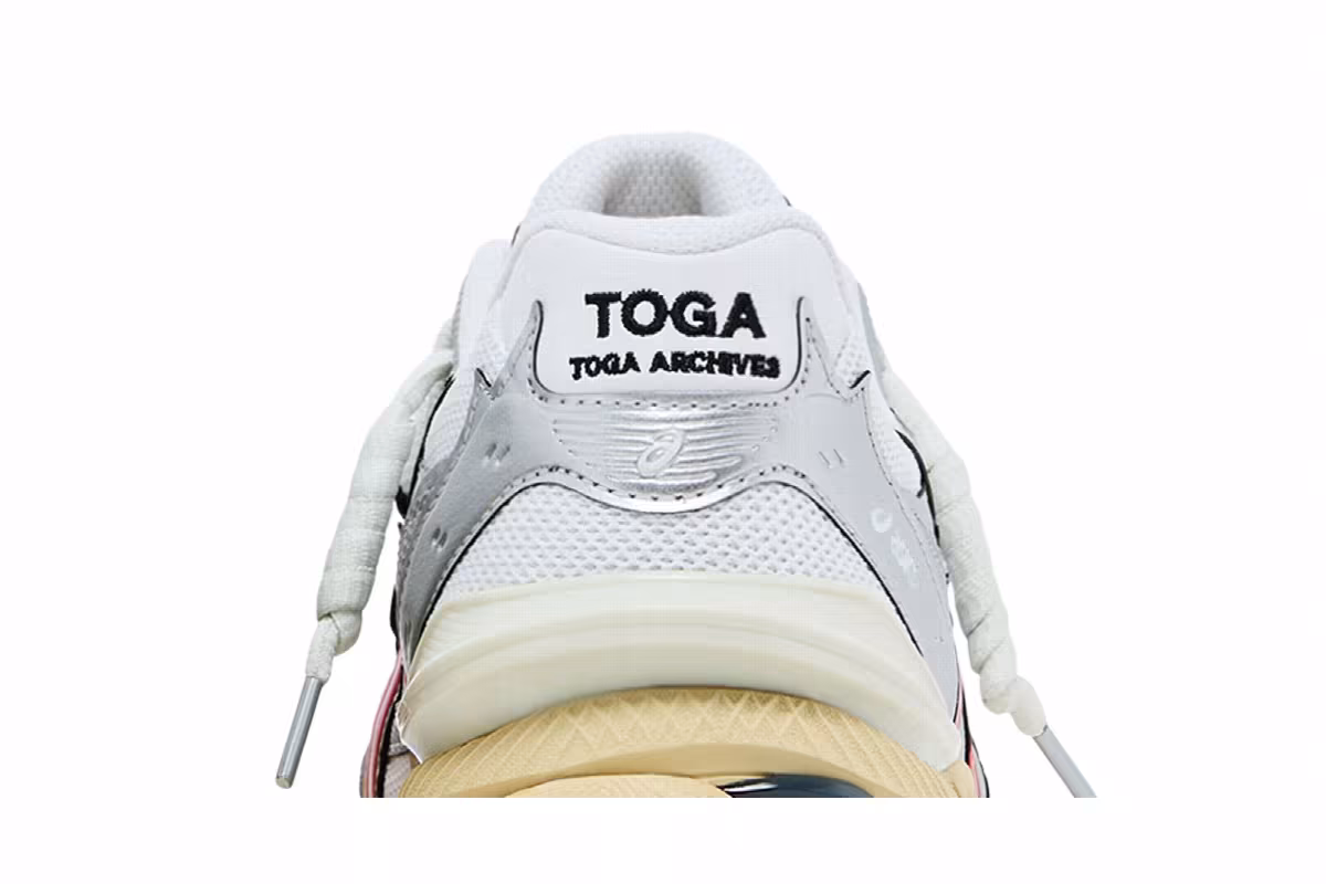 TOGA x ASICS Gel Cumulus 16 TG White Red Pure Silver, view 8