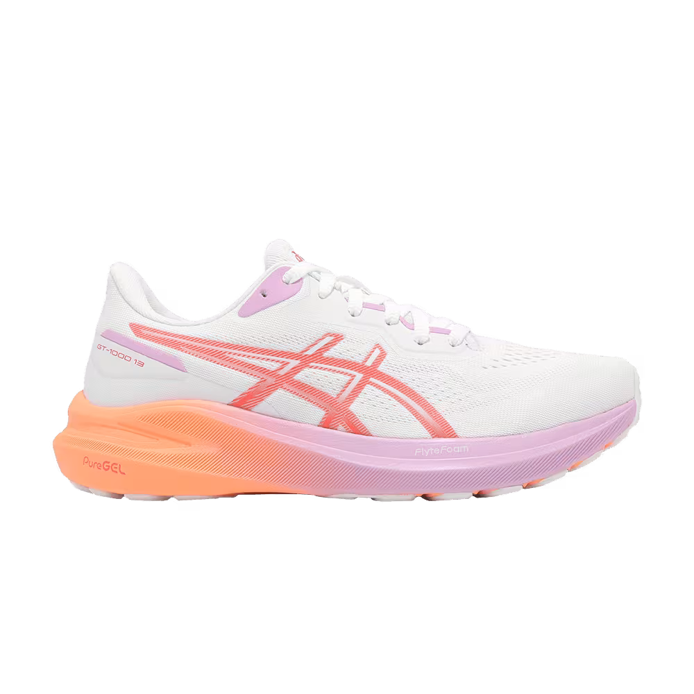 ASICS Women's GT 1000 13 White Coral Reef