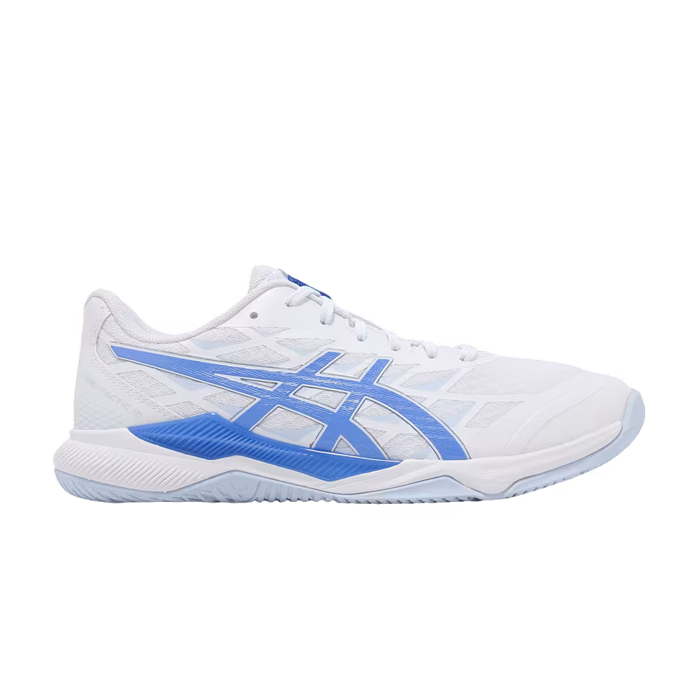 Asics Gel Tactic 12 2E Wide White Blue Coast