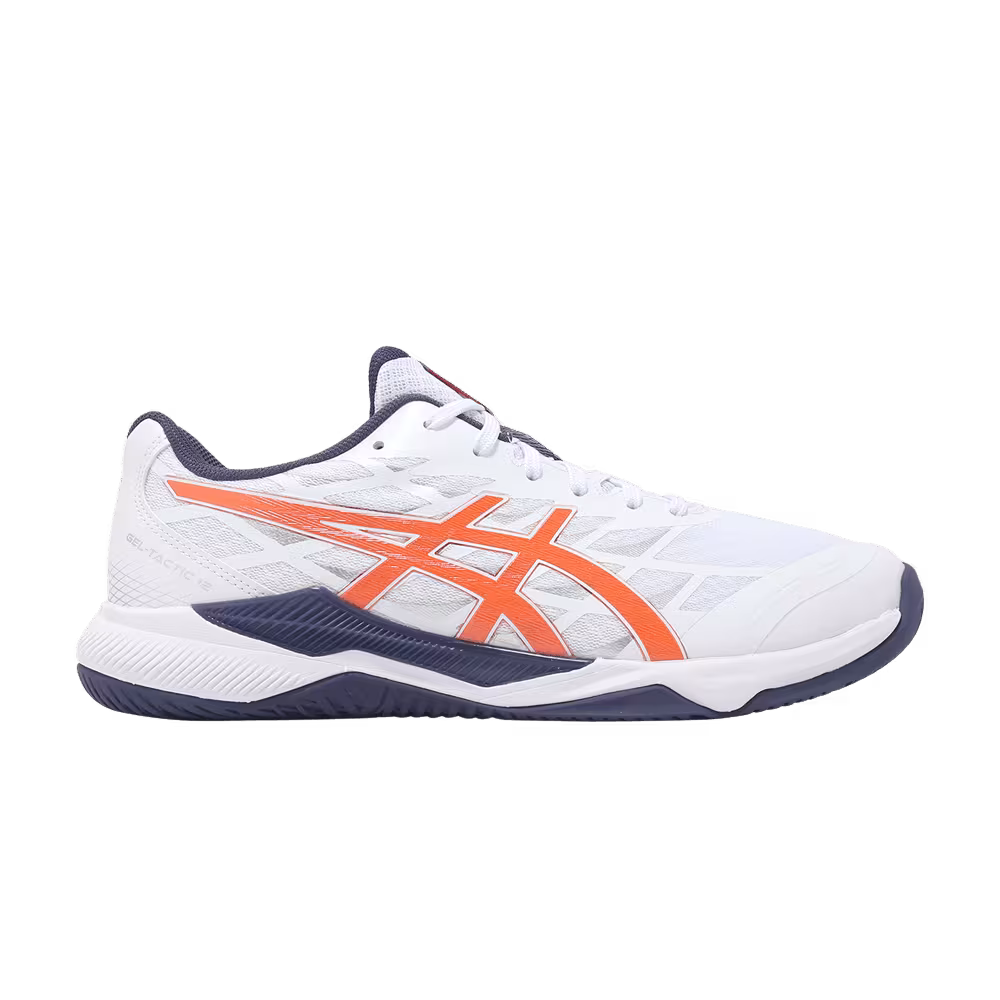 Asics Gel Tactic 12 2E Wide White Nova Orange
