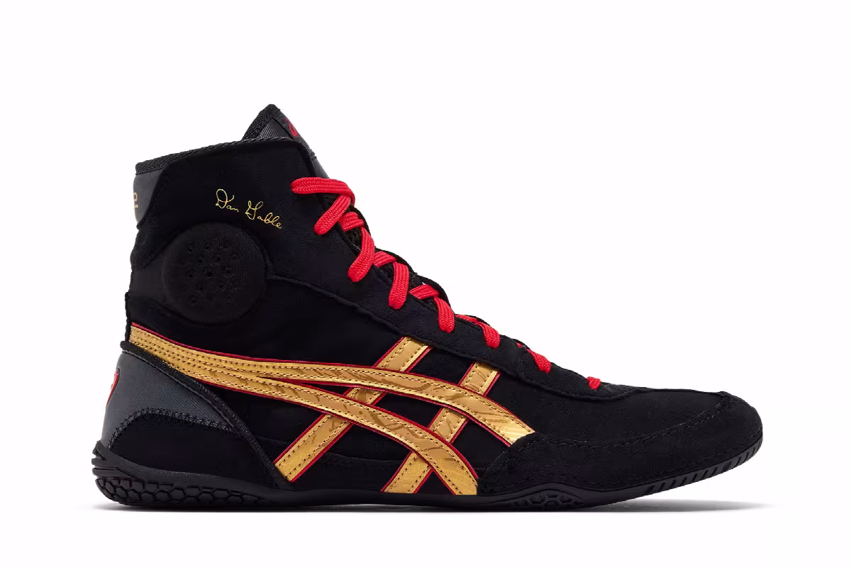 ASICS Dan Gable Evo 3 Black Pure Gold, view 2