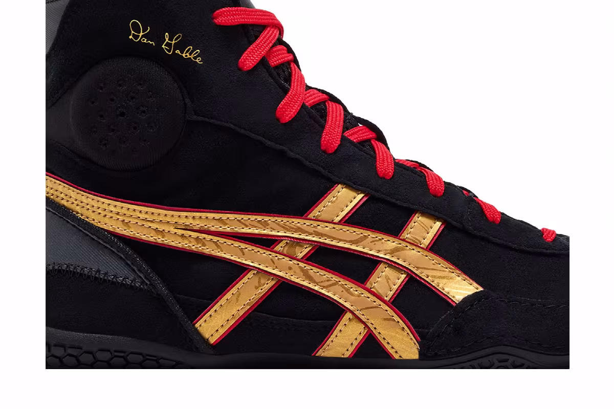ASICS Dan Gable Evo 3 Black Pure Gold, view 3