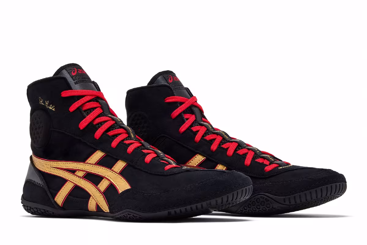 ASICS Dan Gable Evo 3 Black Pure Gold, view 9