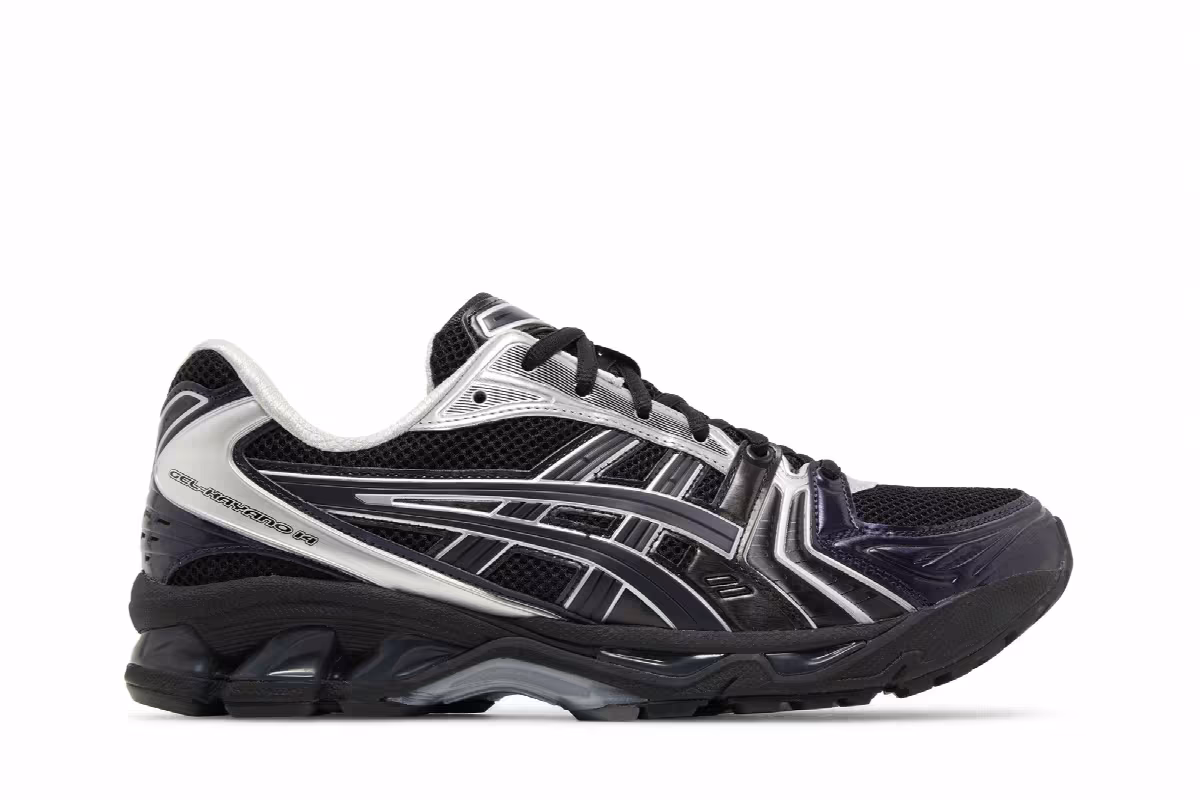 atmos x Undermycar x ASICS Gel Kayano 14 Black Pure Silver, view 2