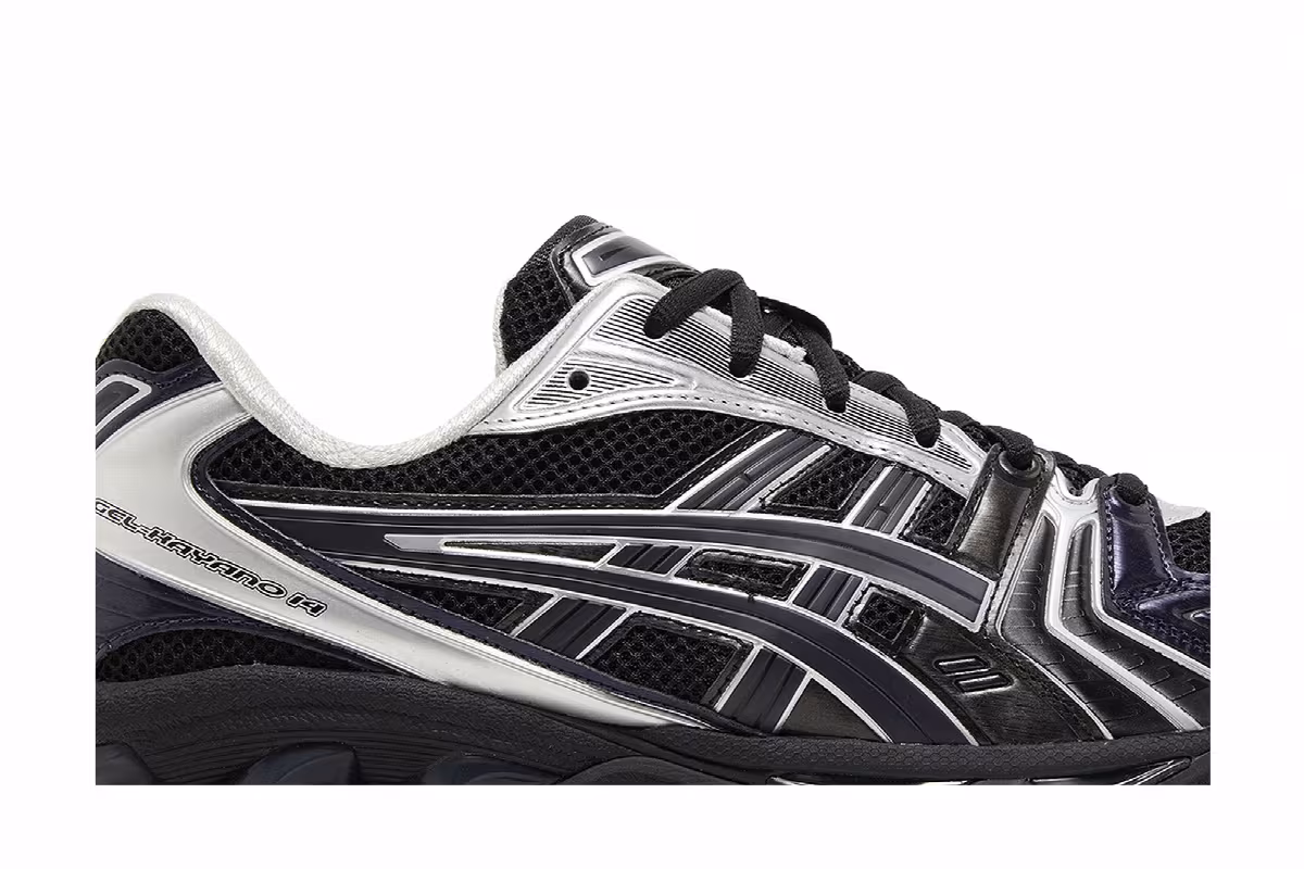 atmos x Undermycar x ASICS Gel Kayano 14 Black Pure Silver, view 3