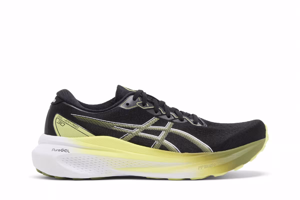 Asics Gel Kayano 30 Extra Wide Black Glow Yellow, view 2