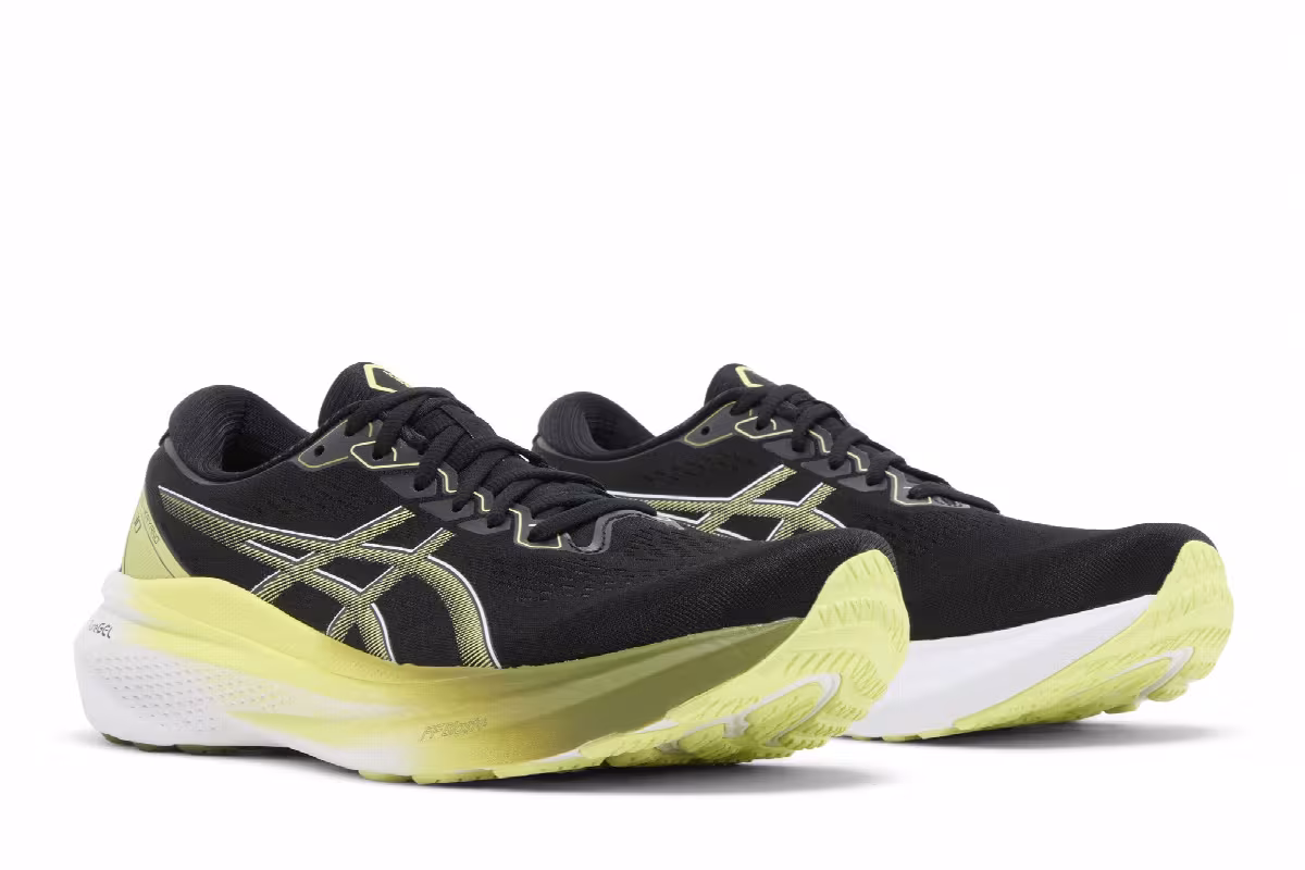 Asics Gel Kayano 30 Extra Wide Black Glow Yellow, view 9