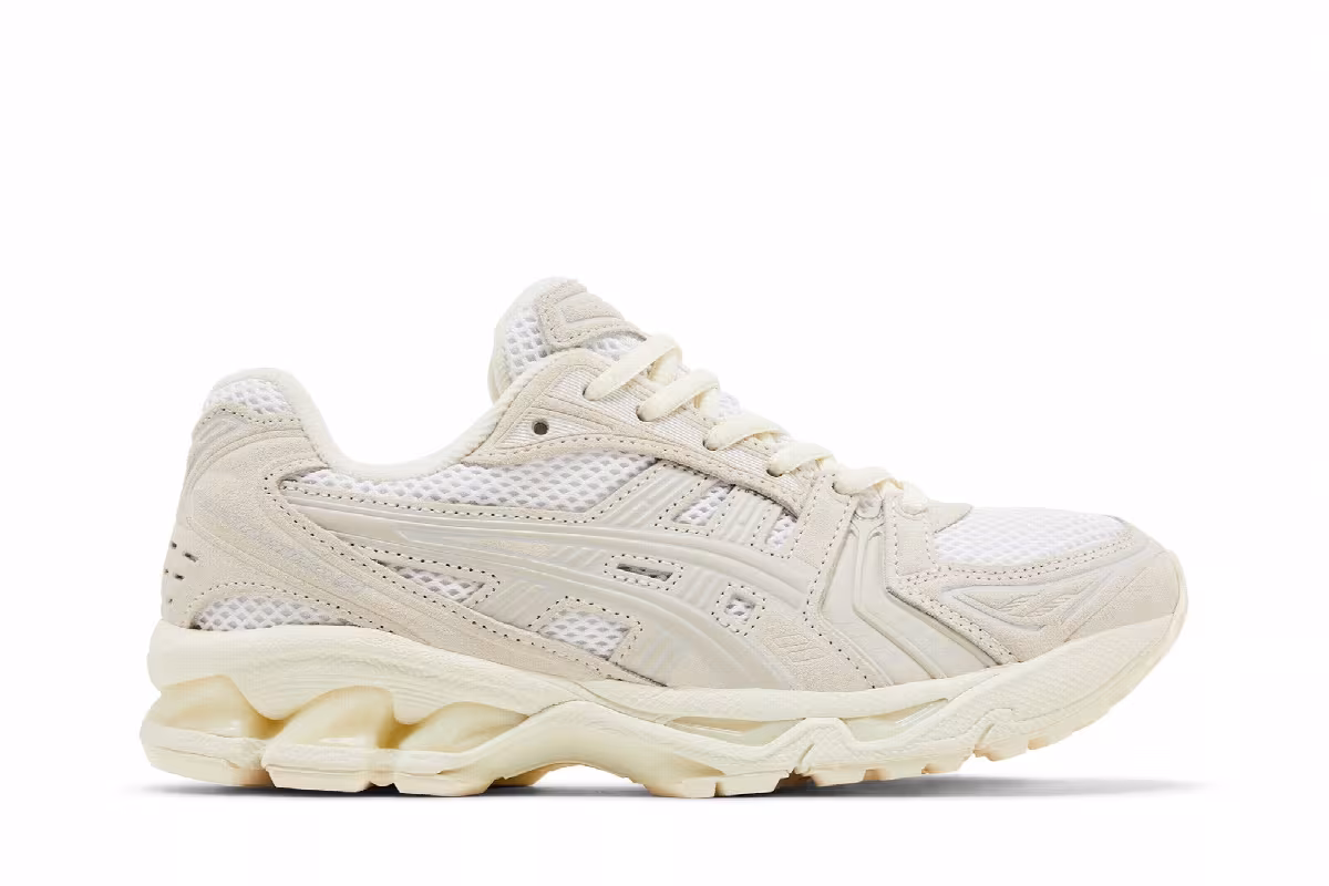 ASICS Women's Gel Kayano 14 White Smoke Grey, view 2